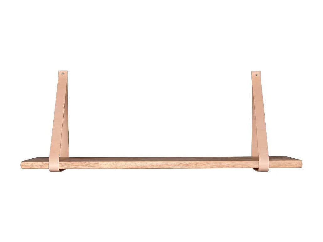 Schlichtes Wandboard im Skandi Design Massivholz und Leder