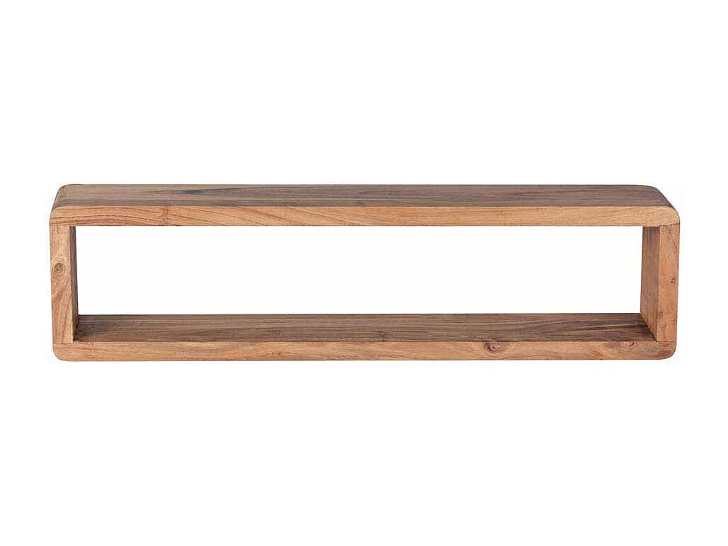 Hängeregal Set aus Akazie Massivholz abgerundet (dreiteilig)