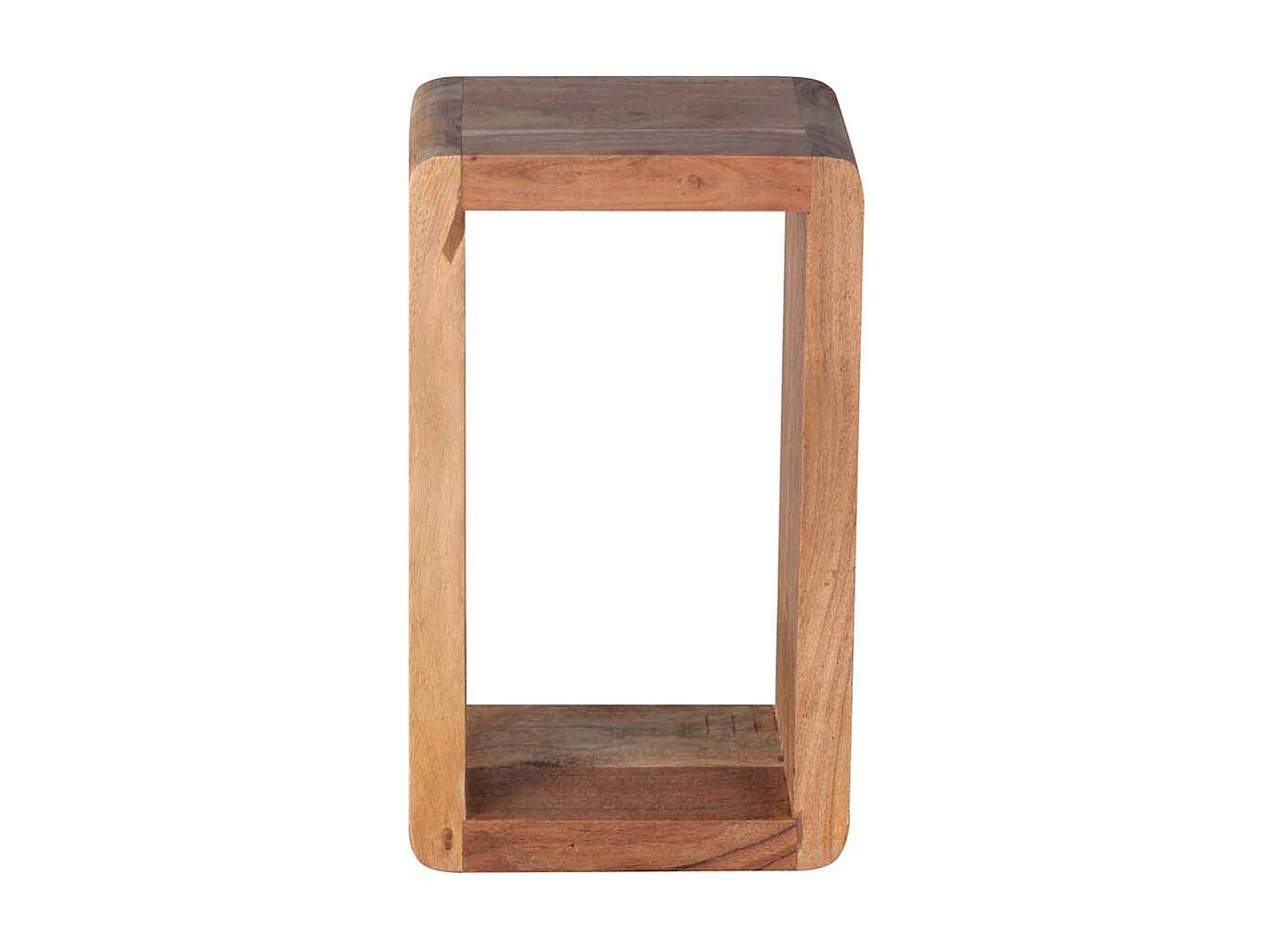 Hängeregal Set aus Akazie Massivholz abgerundet (dreiteilig)