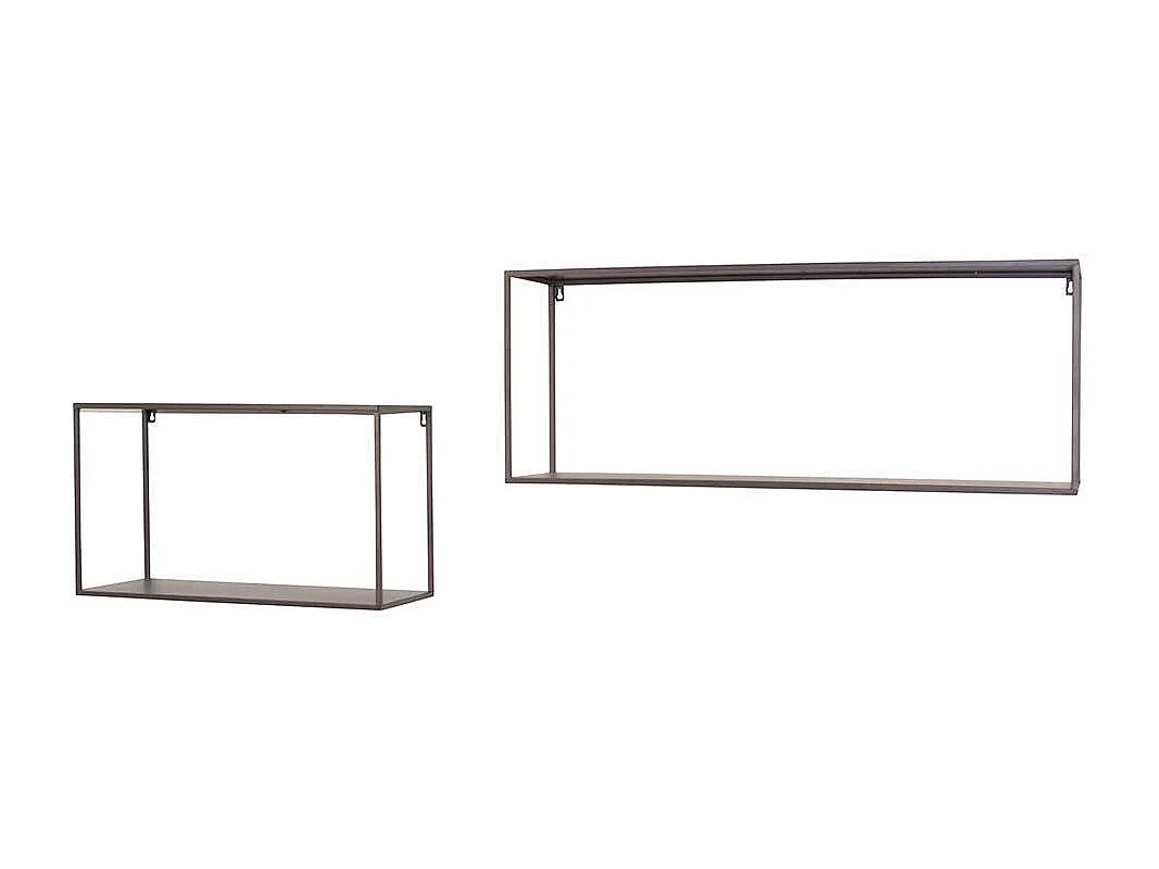 Metall Regale zur Wandmontage rechteckig (zweiteilig)