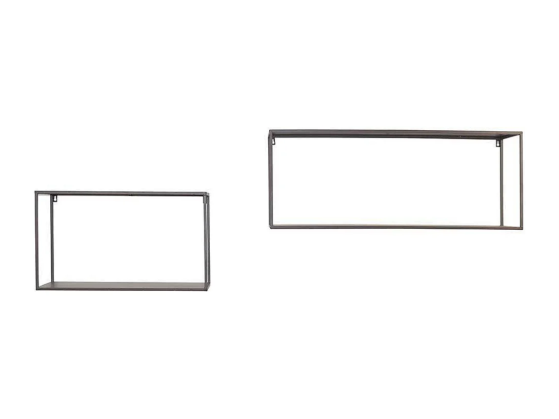 Metall Regale zur Wandmontage rechteckig (zweiteilig)