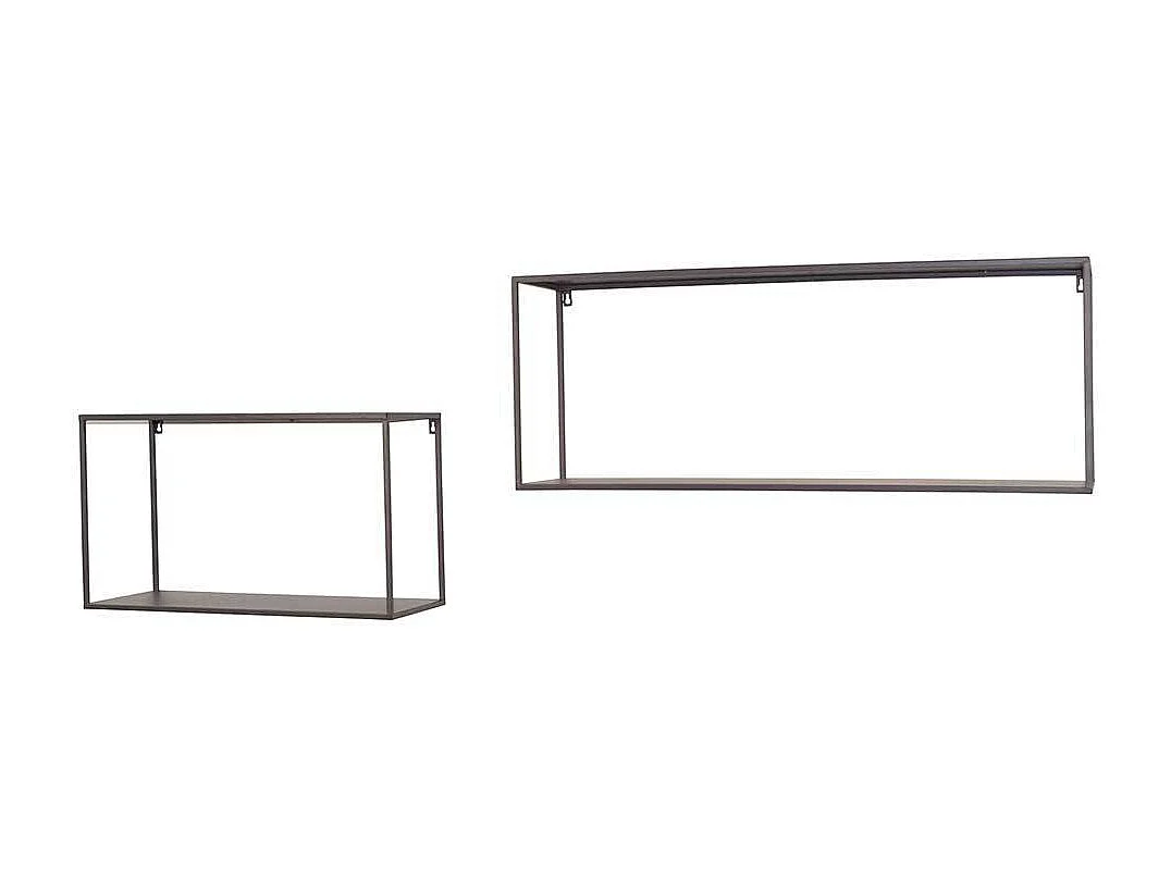 Metall Regale zur Wandmontage rechteckig (zweiteilig)