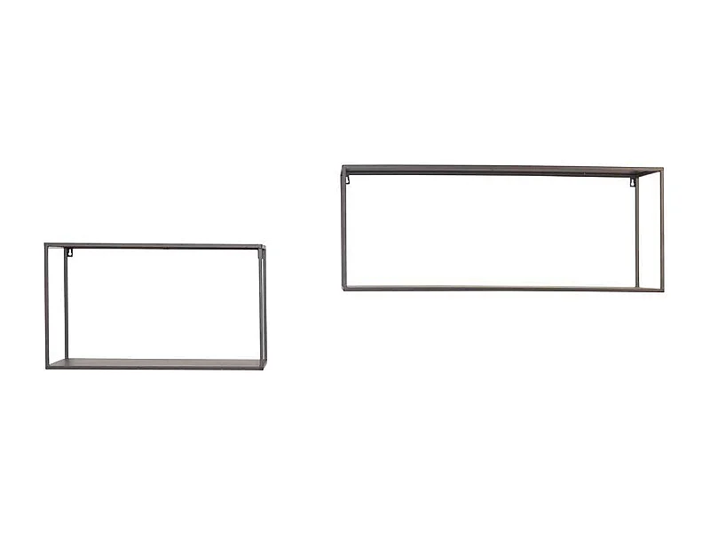 Metall Regale zur Wandmontage rechteckig (zweiteilig)