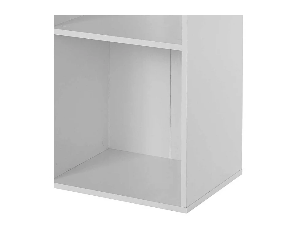 Modernes Regal in Weiß Rückwand