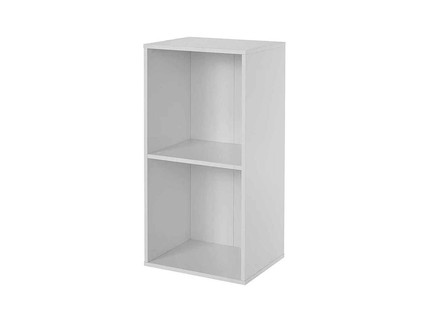 Modernes Regal in Weiß Rückwand