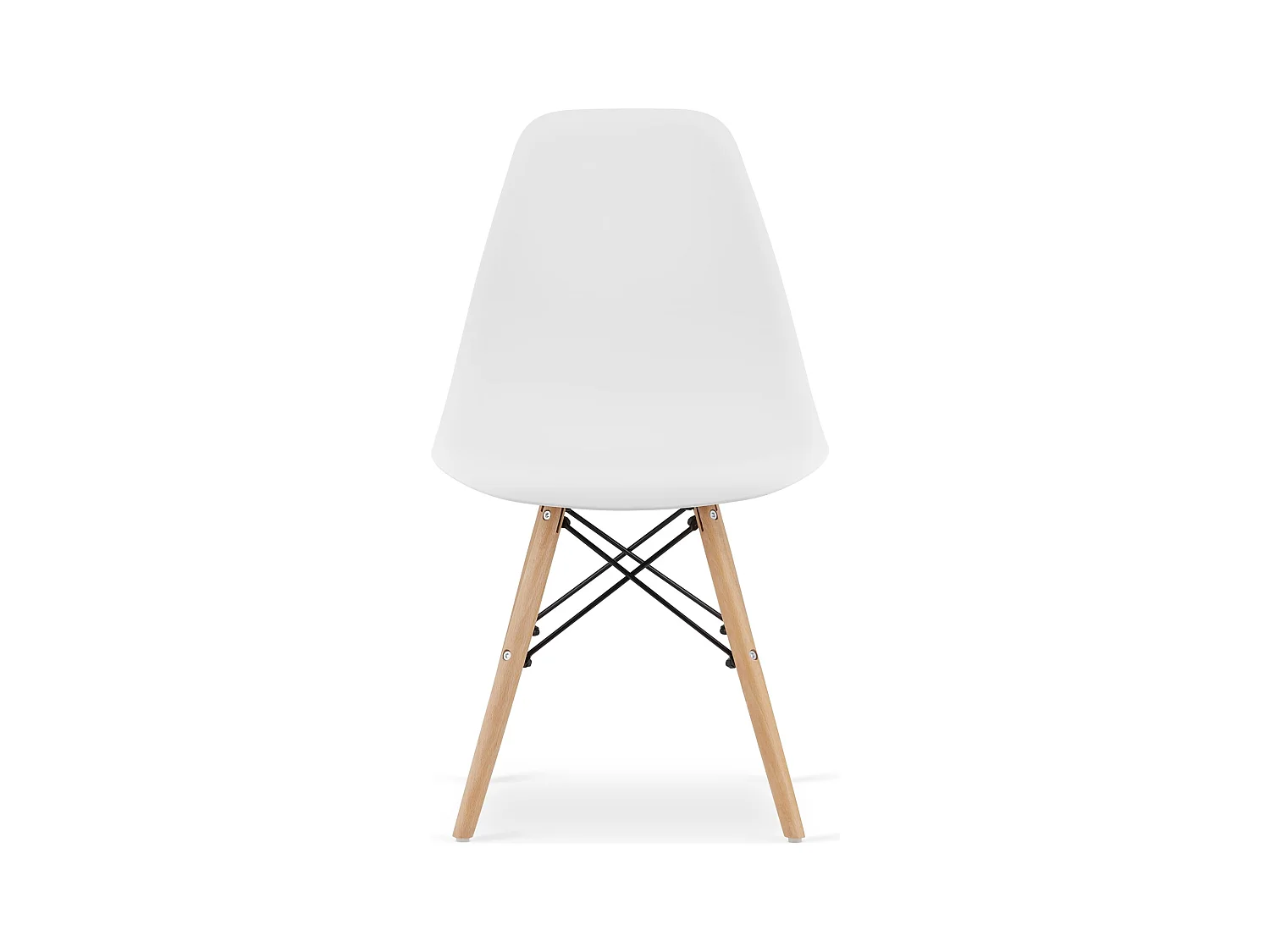 Table rectangulaire Valora YURO 120x80 blanche + 6 chaises OSAKA blanches