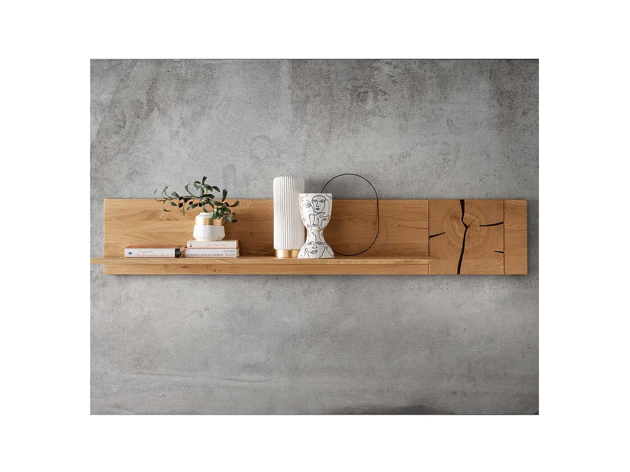 Wandboard aus Wildeiche Massivholz geölt 32 cm hoch