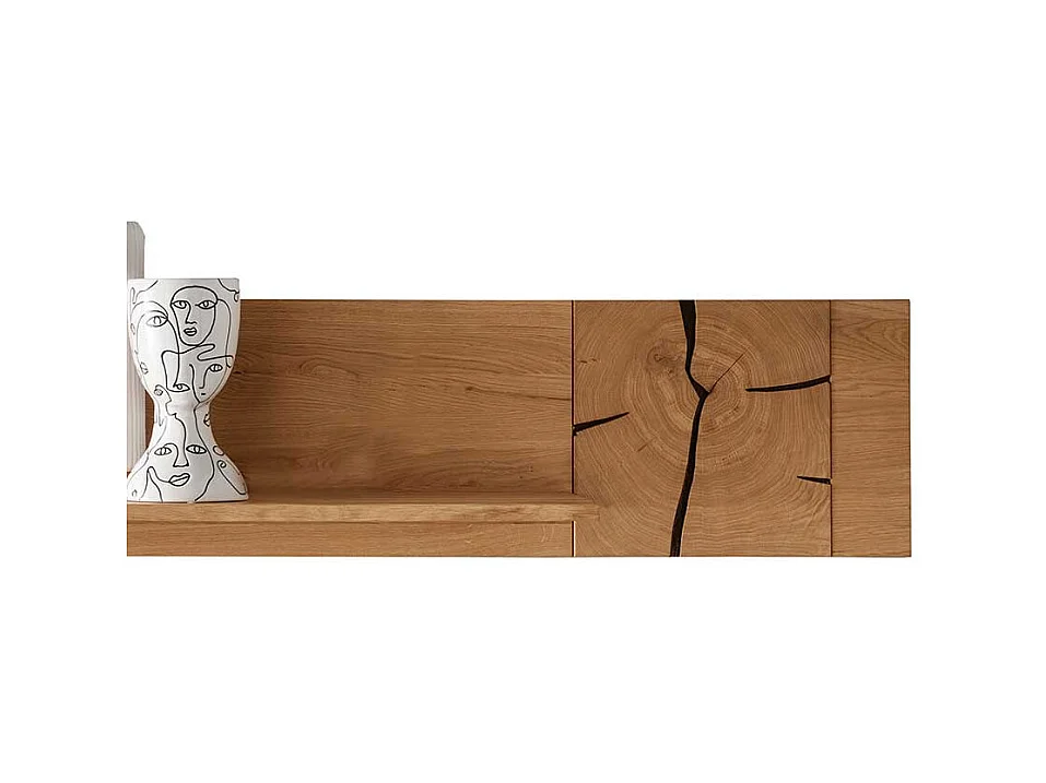 Wandboard aus Wildeiche Massivholz geölt 32 cm hoch