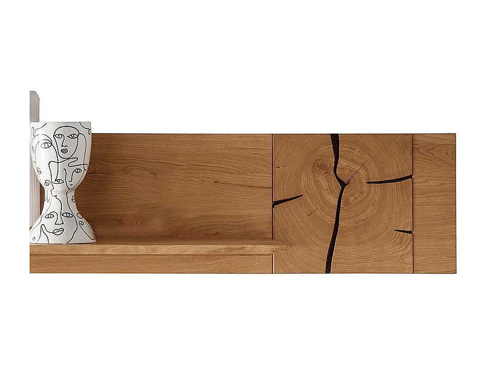 Wandboard aus Wildeiche Massivholz geölt 32 cm hoch