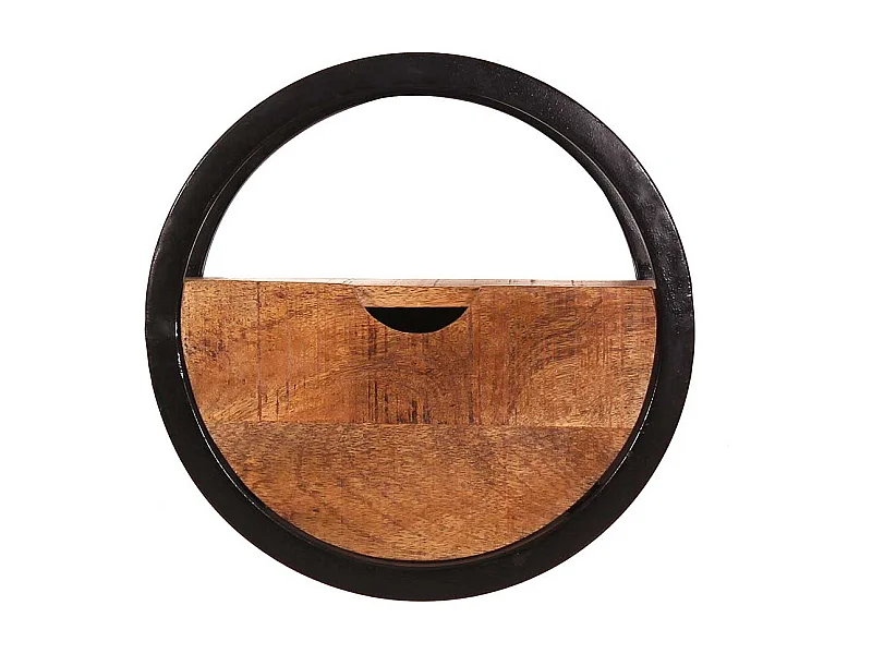 Runde Regale zur Wandmontage Metall und Holz