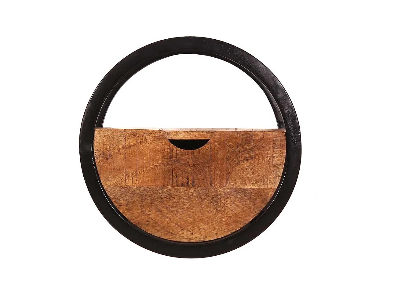 Runde Regale zur Wandmontage Metall und Holz