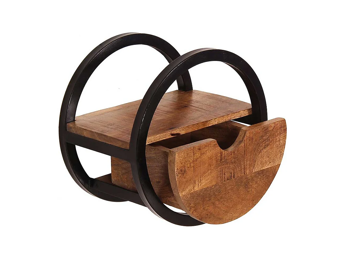 Runde Regale zur Wandmontage Metall und Holz