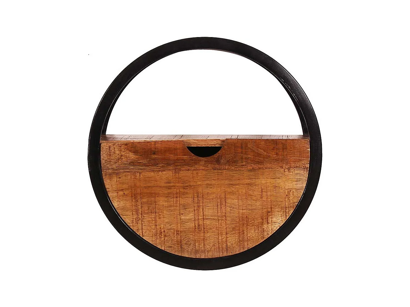 Runde Regale zur Wandmontage Metall und Holz