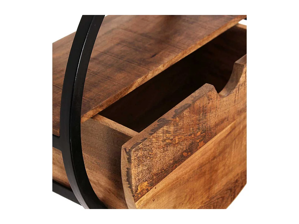 Runde Regale zur Wandmontage Metall und Holz