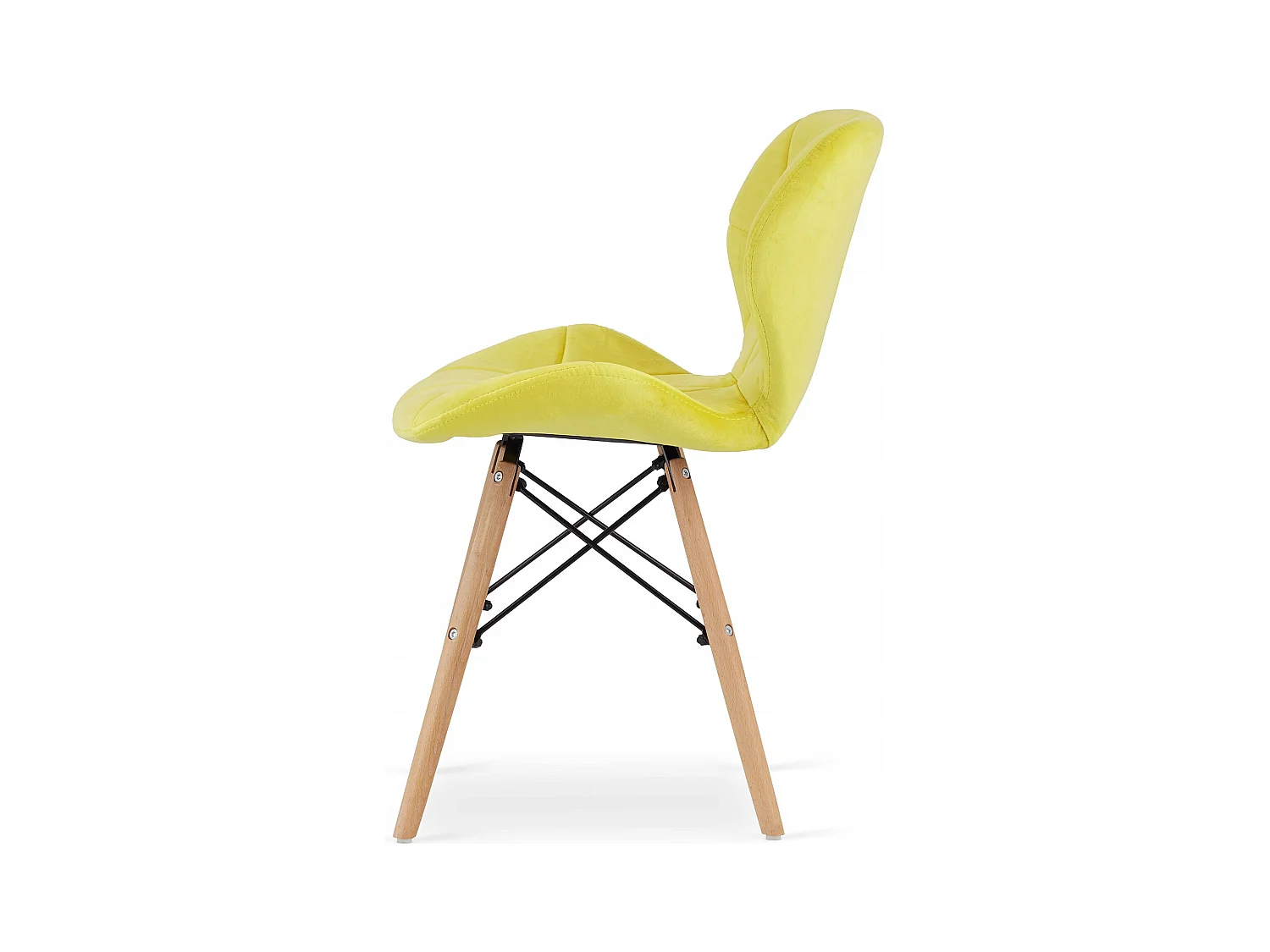 Valora Esszimmerset | KOVA 60 cm weißer runder Tisch + 2 WAKO gelbe Stühle