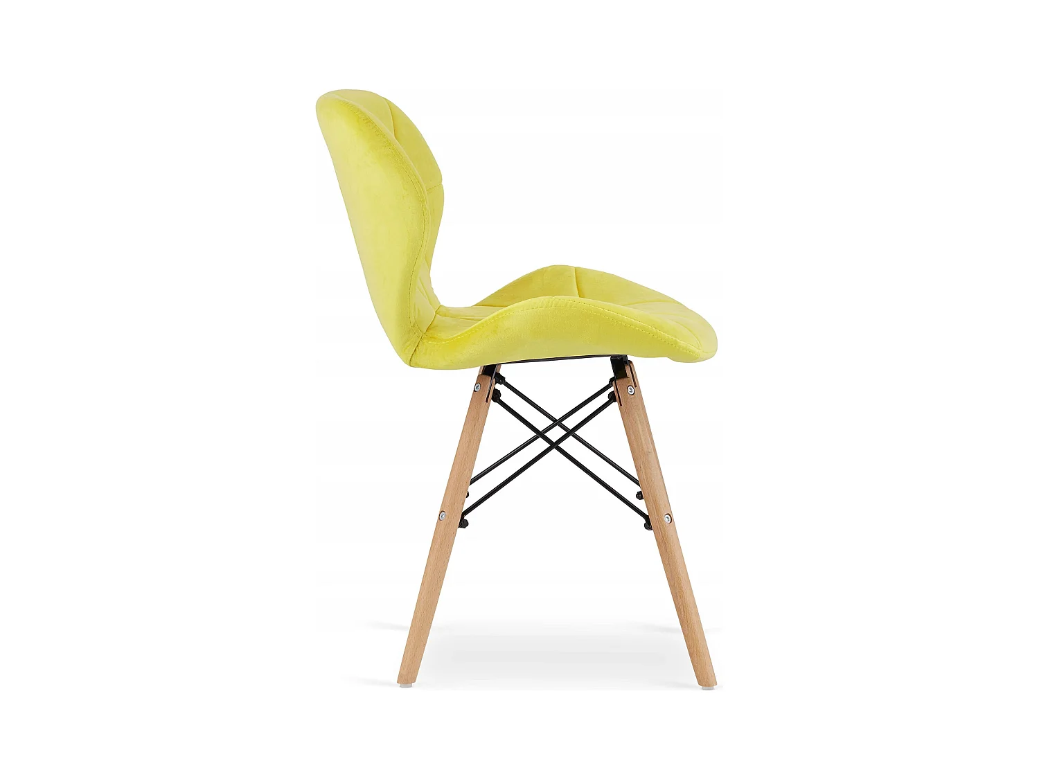 Valora Esszimmerset | KOVA 60 cm weißer runder Tisch + 2 WAKO gelbe Stühle