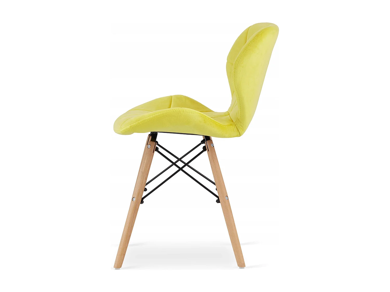 Valora Esszimmerset | KOVA 60 cm weißer runder Tisch + 2 WAKO gelbe Stühle