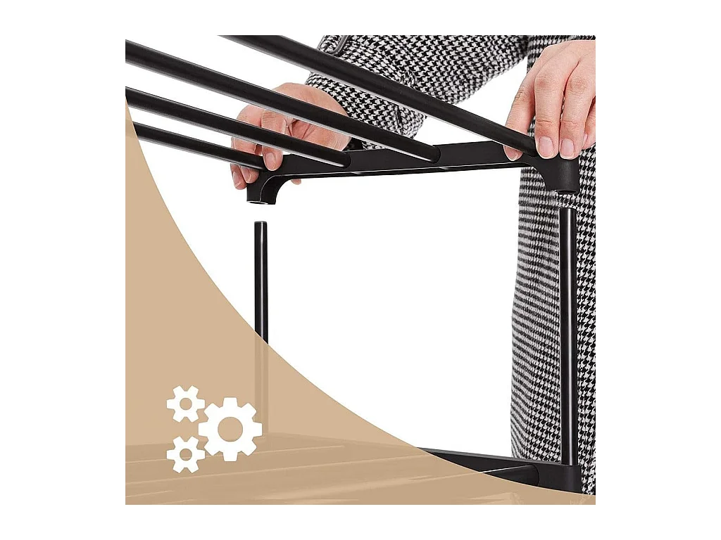 Étagère à chaussures Valora 10 étagères noire style loft