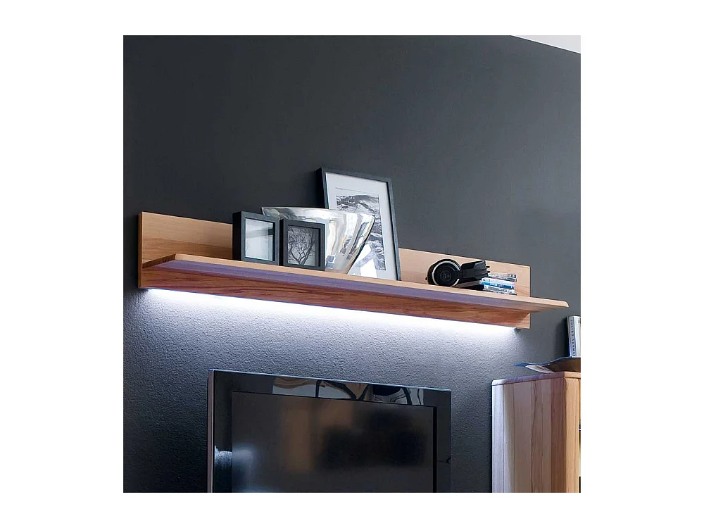 Wandboard in Kernbuchefarben LED Beleuchtung