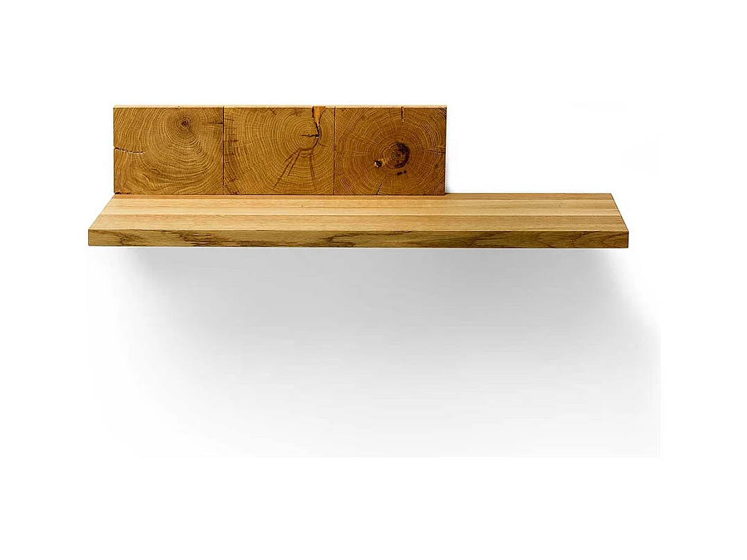 Wandregal aus Eiche Massivholz 90 cm breit