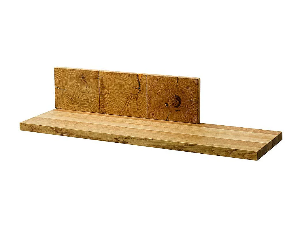 Wandregal aus Eiche Massivholz 90 cm breit