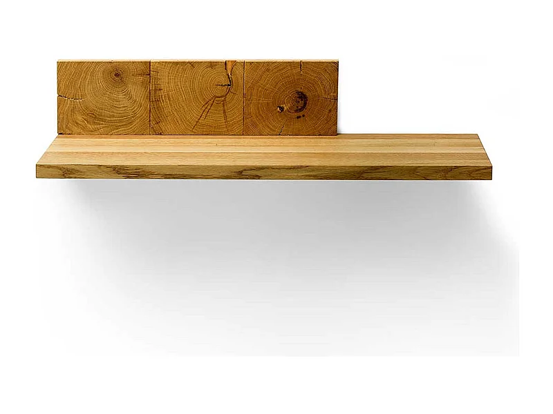 Wandregal aus Eiche Massivholz 90 cm breit