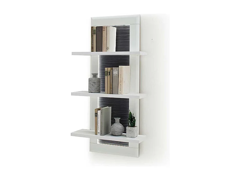 Hängeregal in Weiß und Anthrazit 60 cm breit