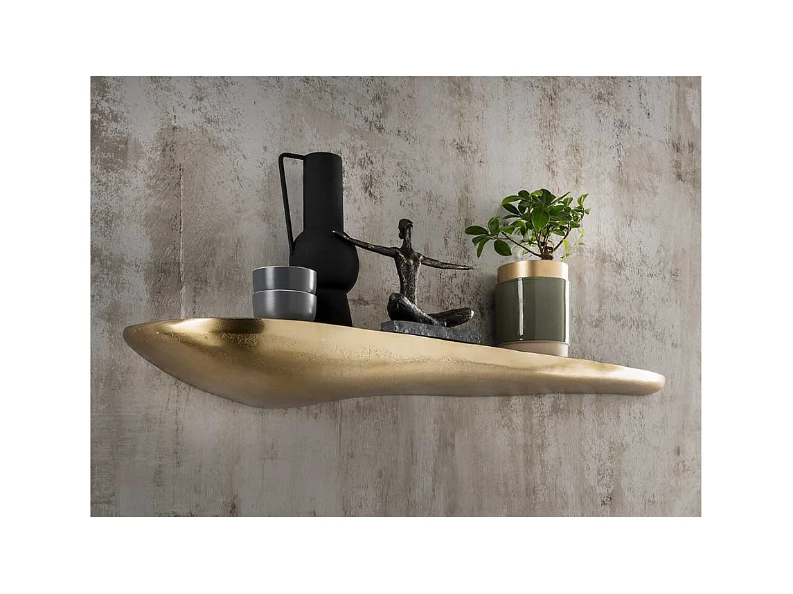 Wandboard Steinform in Goldbronze Aluminium