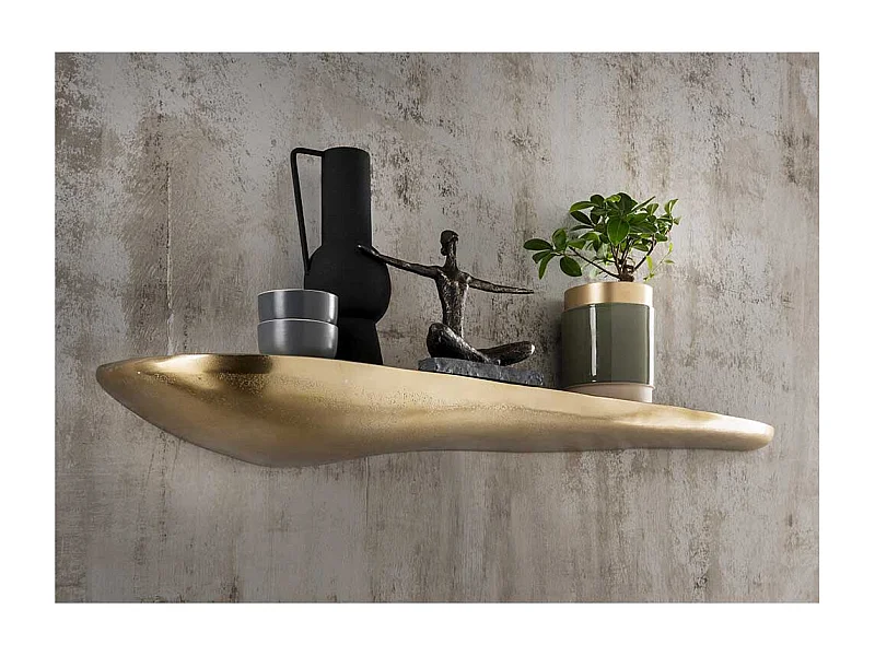 Wandboard Steinform in Goldbronze Aluminium