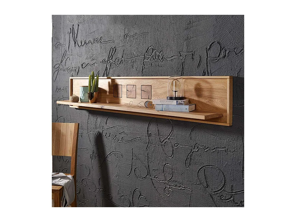 Wandregal aus Wildeiche massiv modern