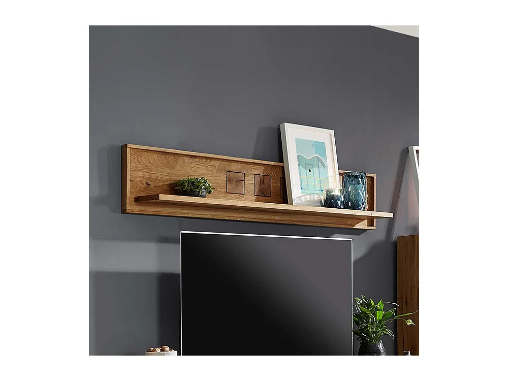 Wandregal aus Wildeiche massiv modern