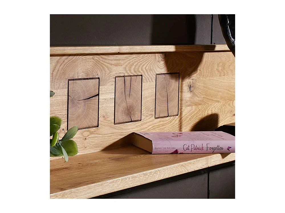 Wandregal aus Wildeiche massiv modern