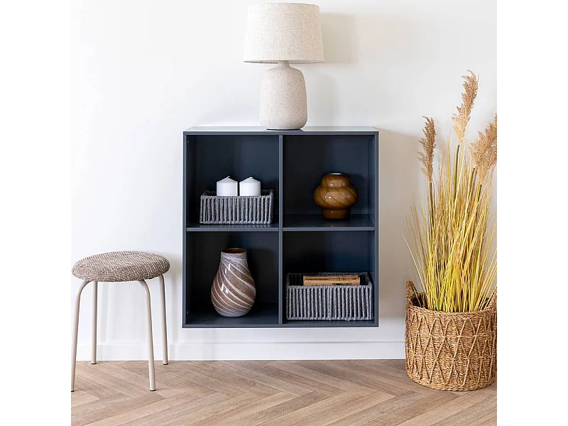 Wandregal Wohnzimmerregal aus MDF in Dunkelgrau