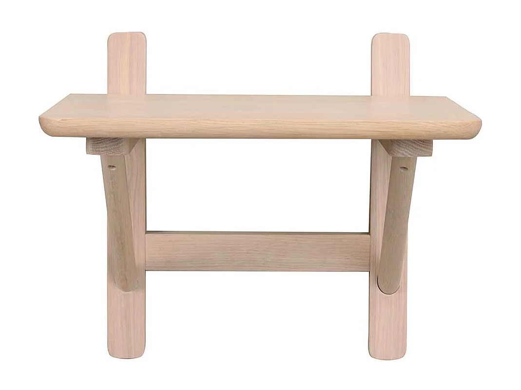 Bett Wandkonsole aus Eiche Massivholz White Wash