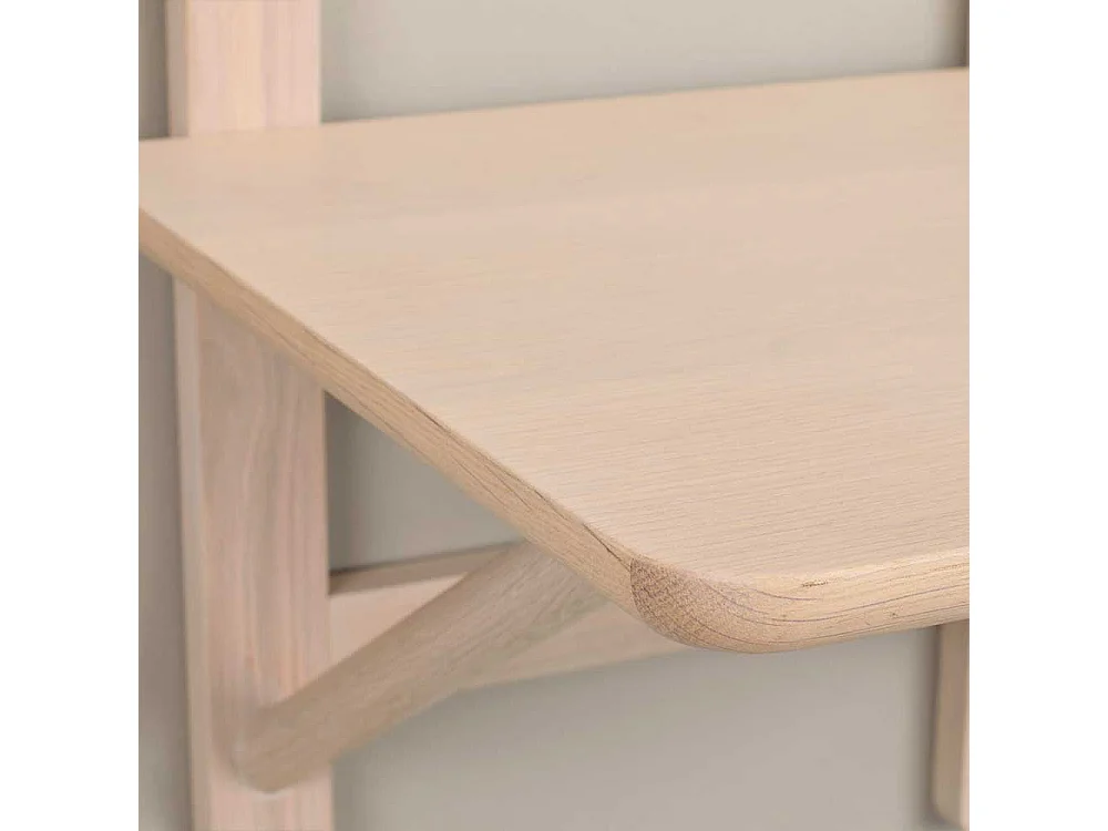 Bett Wandkonsole aus Eiche Massivholz White Wash