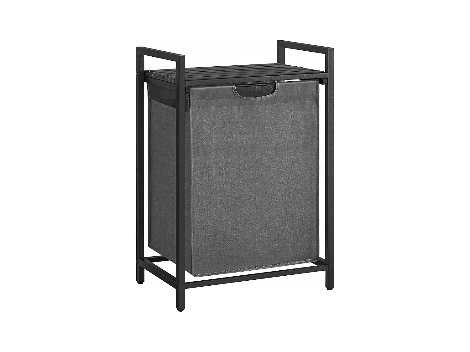 Valora Szary Jednokomorowy Kosz na Pranie 65L Styl Loft