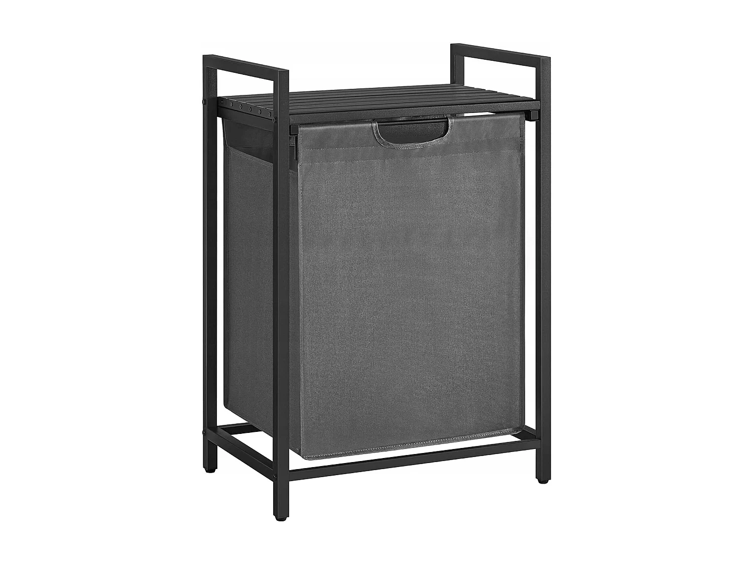 Panier à linge Valora gris à compartiment unique 65 L style loft