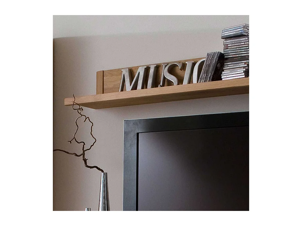 Wandregal aus Wildeiche Massivholz 160 cm breit