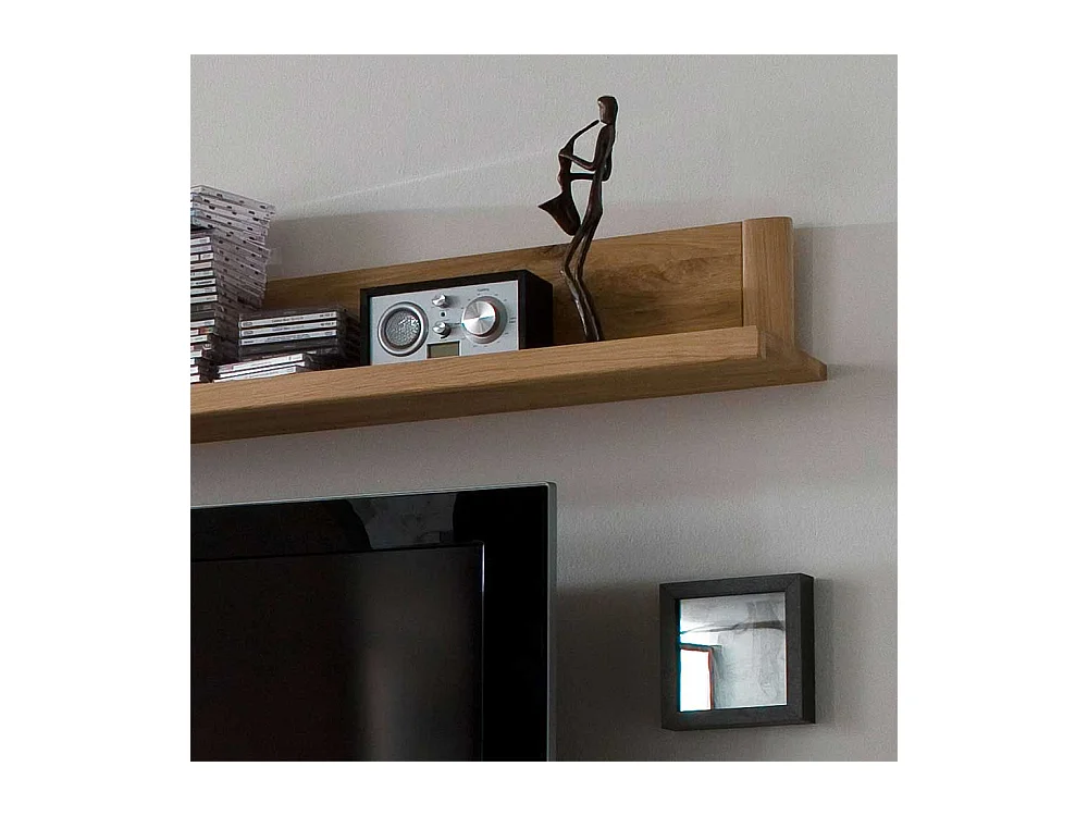 Wandregal aus Wildeiche Massivholz 160 cm breit