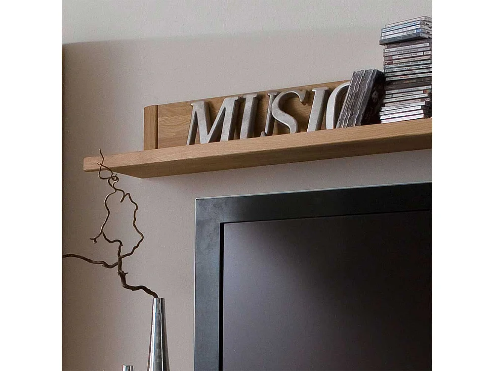 Wandregal aus Wildeiche Massivholz 160 cm breit