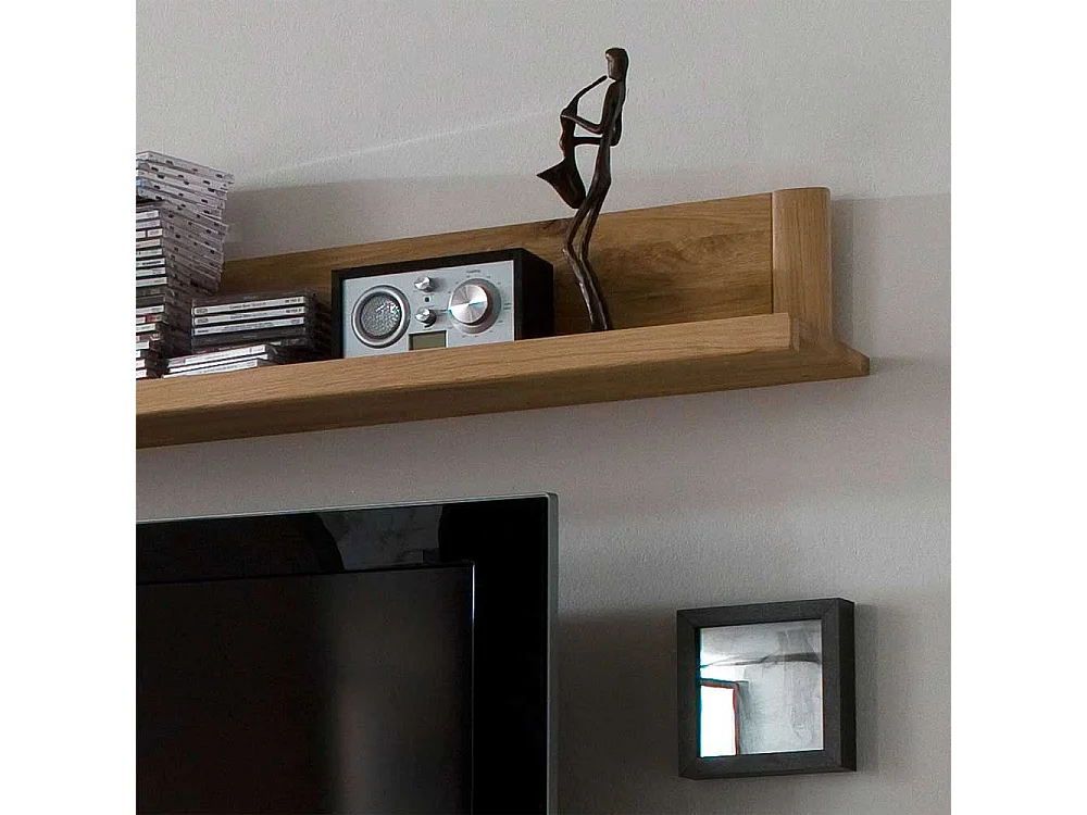 Wandregal aus Wildeiche Massivholz 160 cm breit