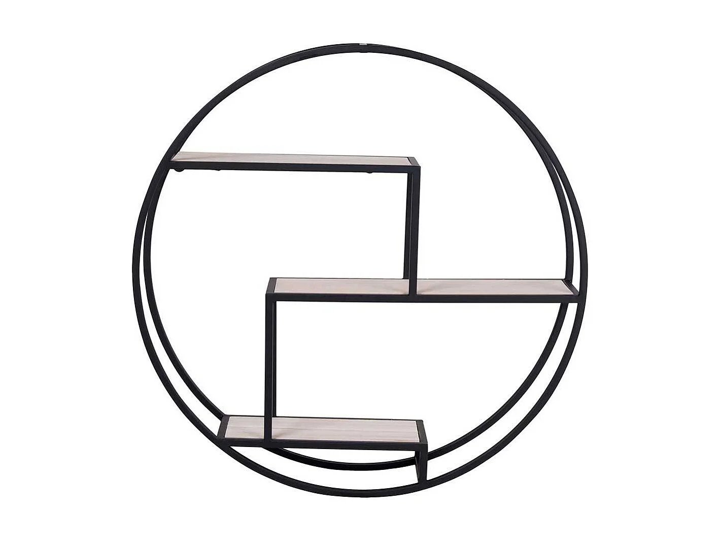 Wandhängeregal aus Stahl Paulownia Massivholz