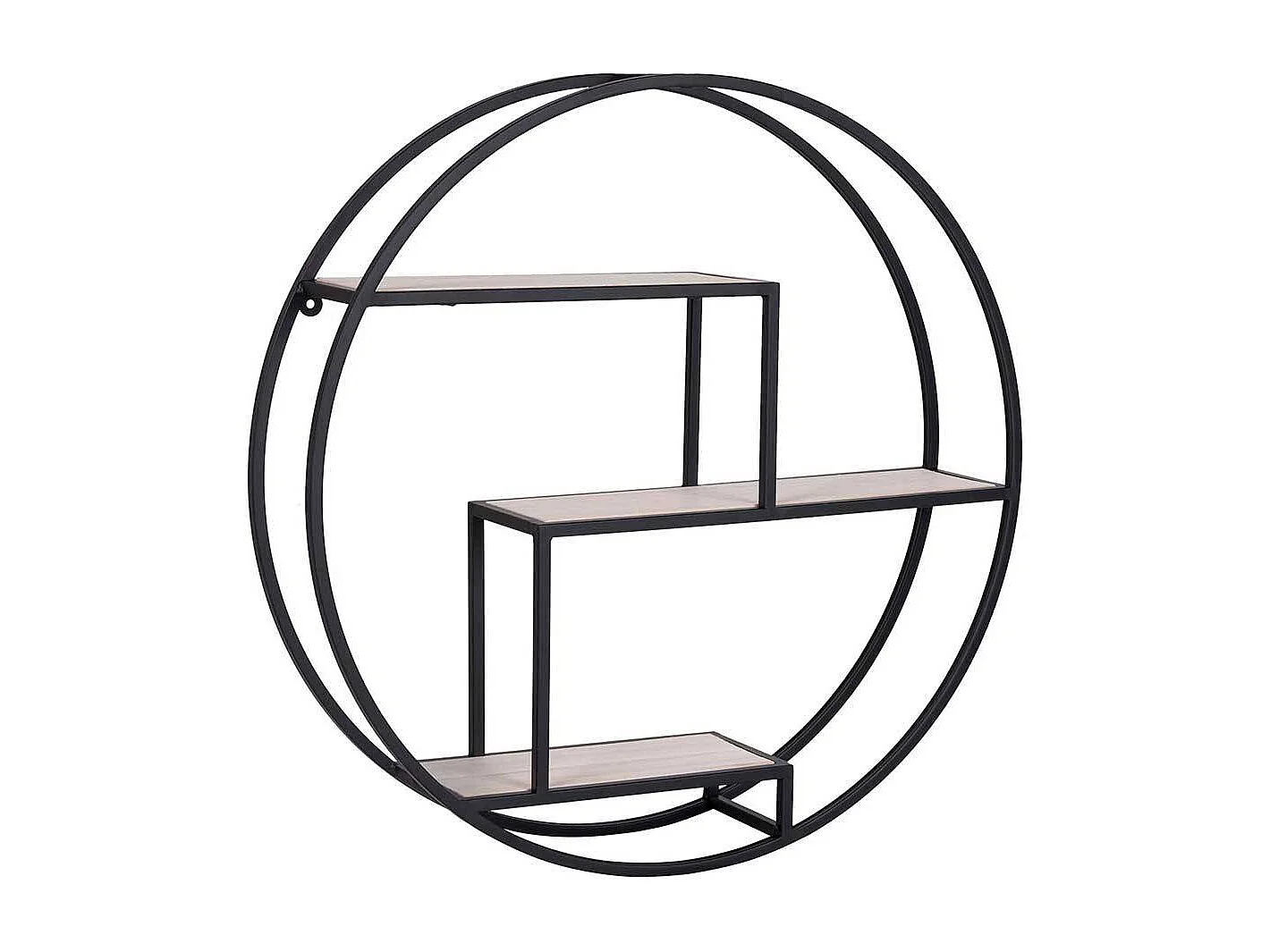 Wandhängeregal aus Stahl Paulownia Massivholz