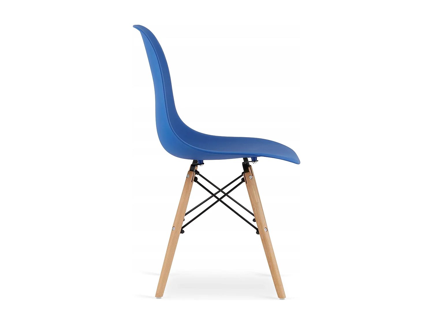 Table ronde Valora KOVA Ø60 blanche + 2 chaises OSAKA bleues