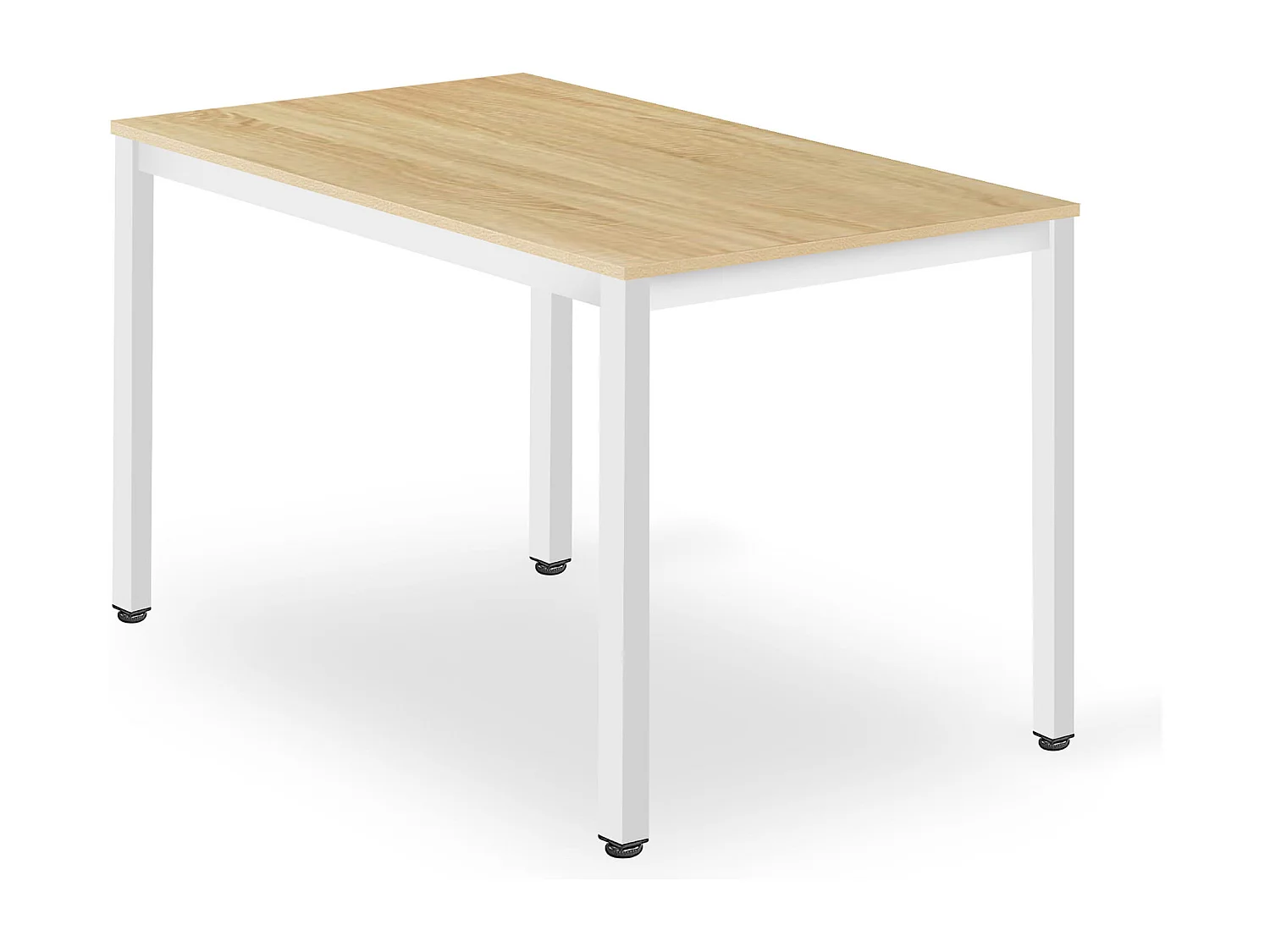 Ensemble Valora ROVA – Table chêne 120x60 + 4 chaises blanches OSAKA
