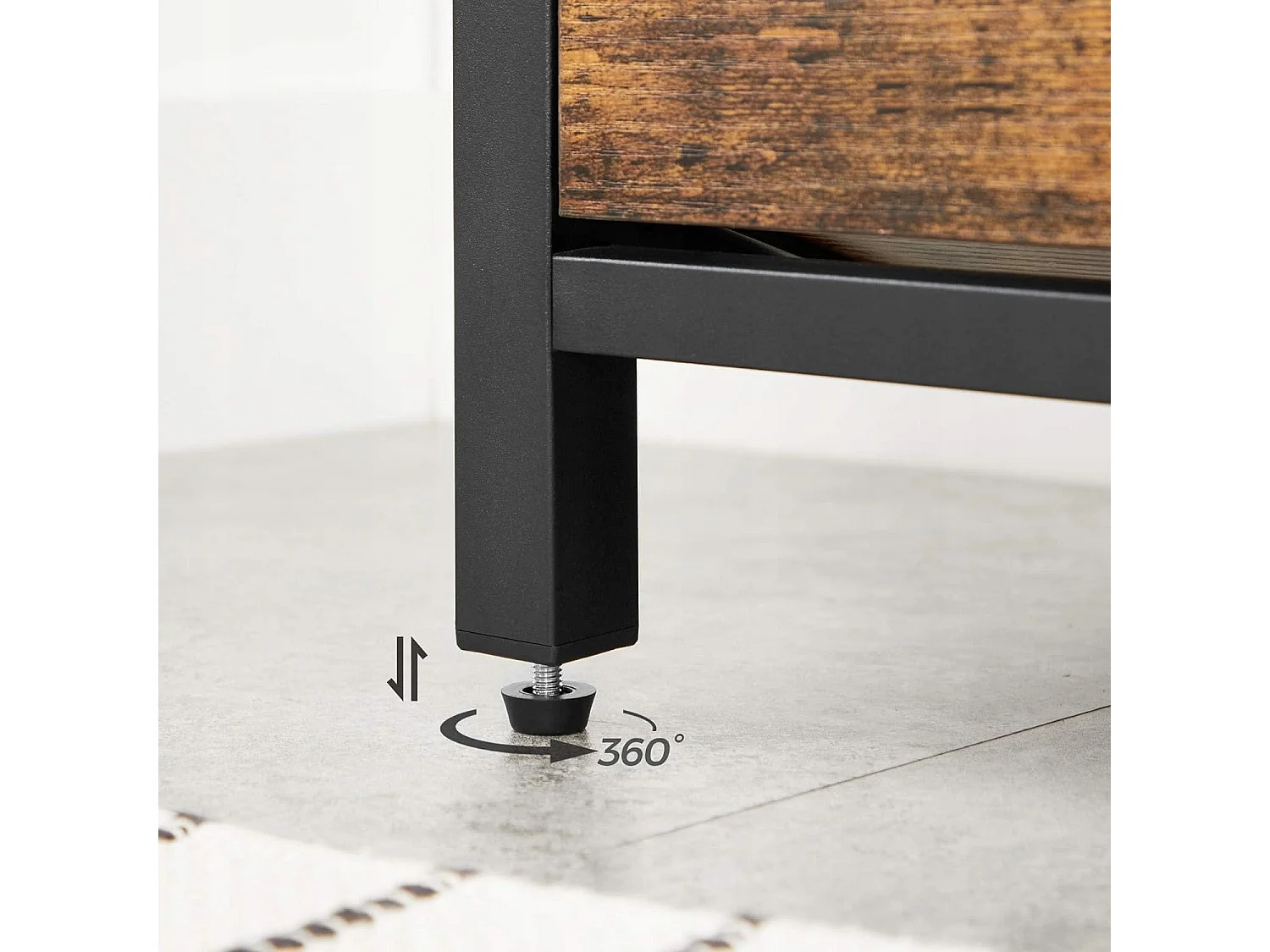 Valora Sapateira Rústica Marrom com Assento Macio Estilo Loft e Moderno