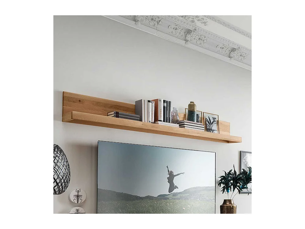 Wandboard aus Wildeiche Massivholz mit Rückwand