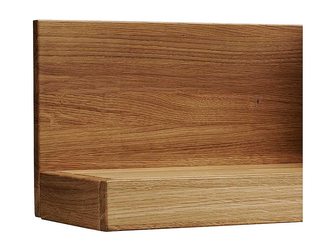 Wandboard aus Wildeiche Massivholz mit Rückwand