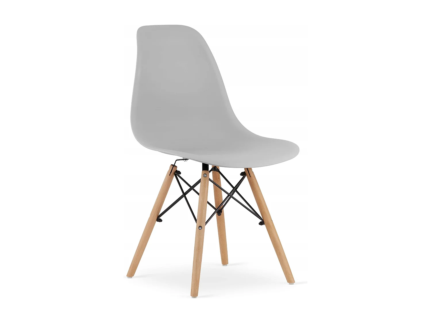 Table ronde Valora KOVA Ø80 blanche + 3 chaises OSAKA grises