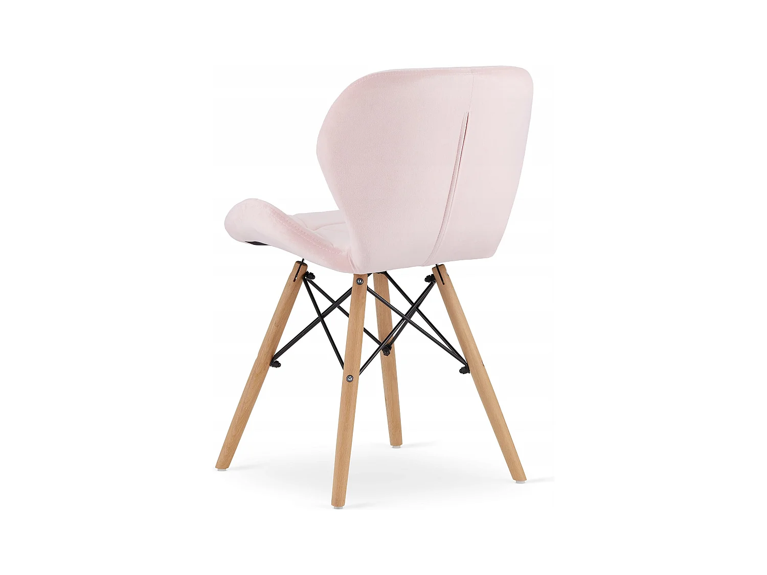 Valora Esszimmerset | KOVA 60 cm weißer runder Tisch + 2 WAKO rosa Stühle